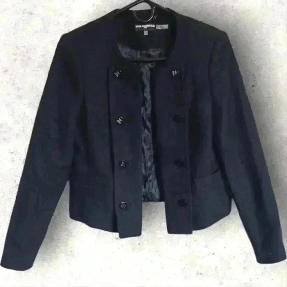 Karl Lagerfeld Textured Tweed Blazer - Picture 3 of 5